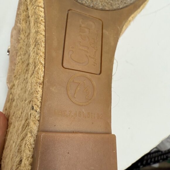 Circus Sam Edelman Bea Espadrille Wedge Bea Sandals Size 7.5 Beige Knot Summer - Picture 9 of 14